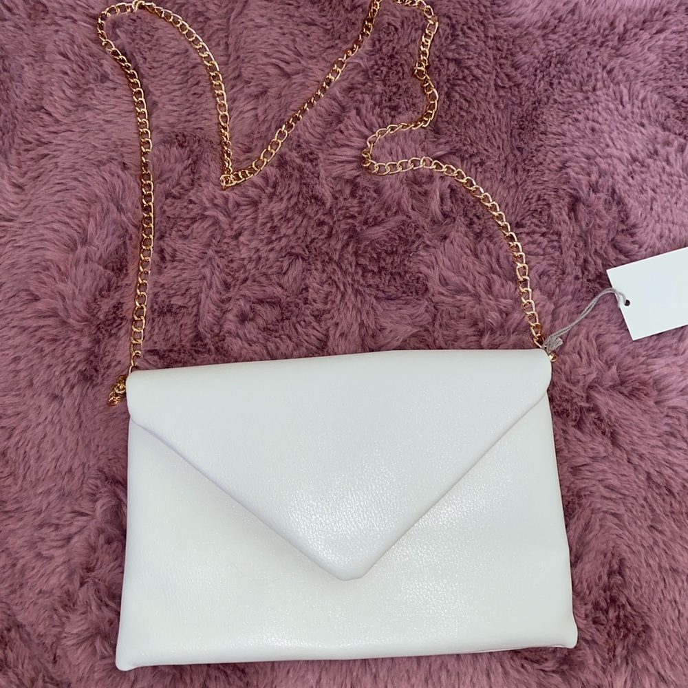 Elegant Cream Envelope Clutch
